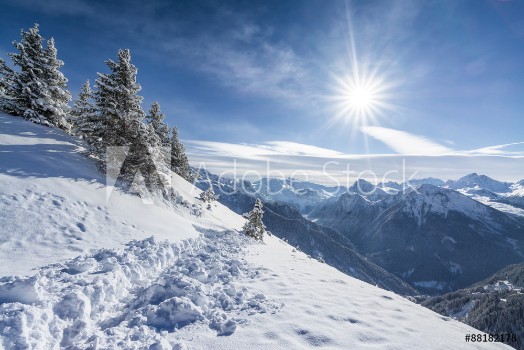 Image de Soleil sur les pistes de ski